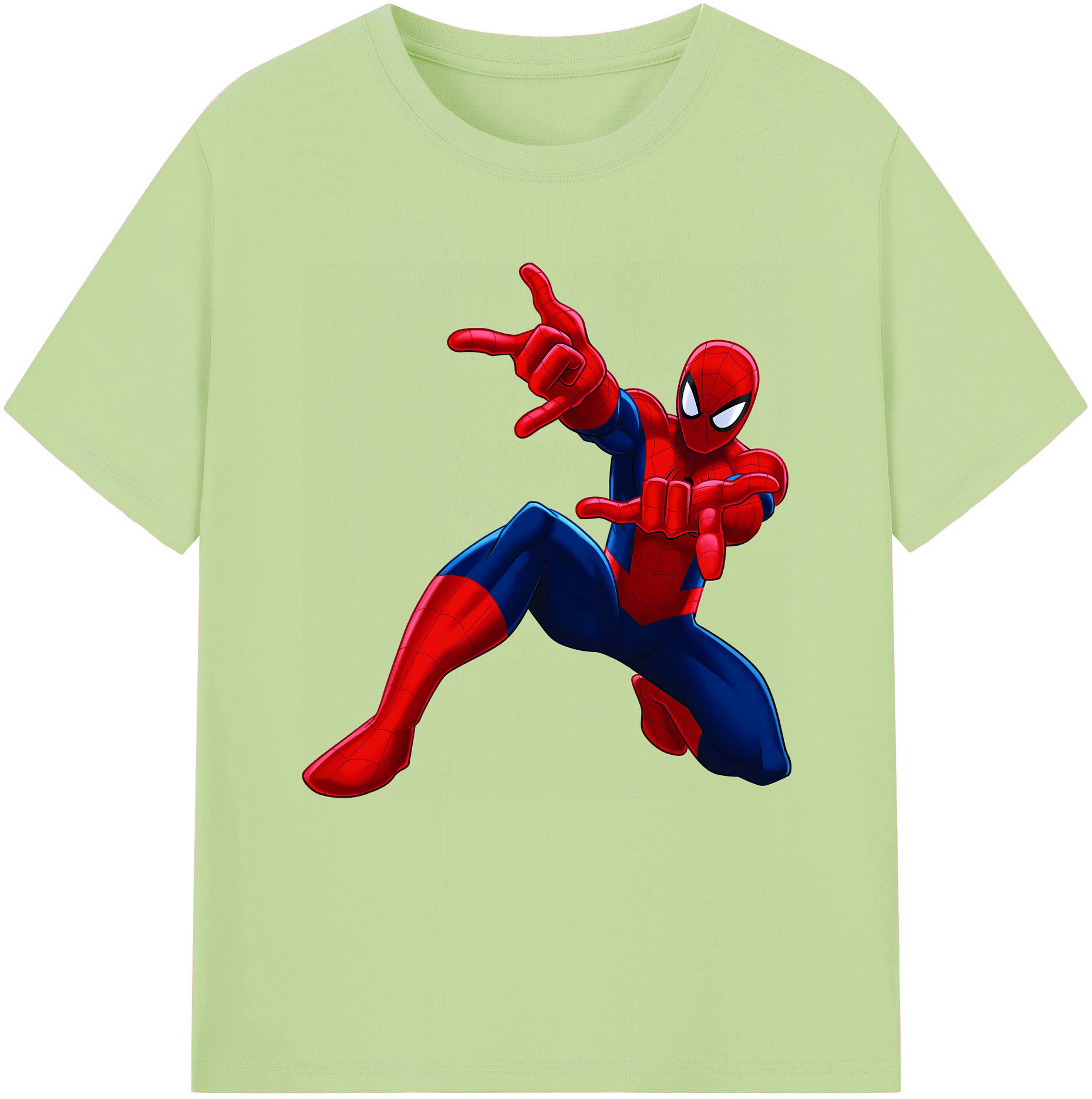 Spider Man スパイダーマン 綿100％半袖Tシャツ（フロントプリント）